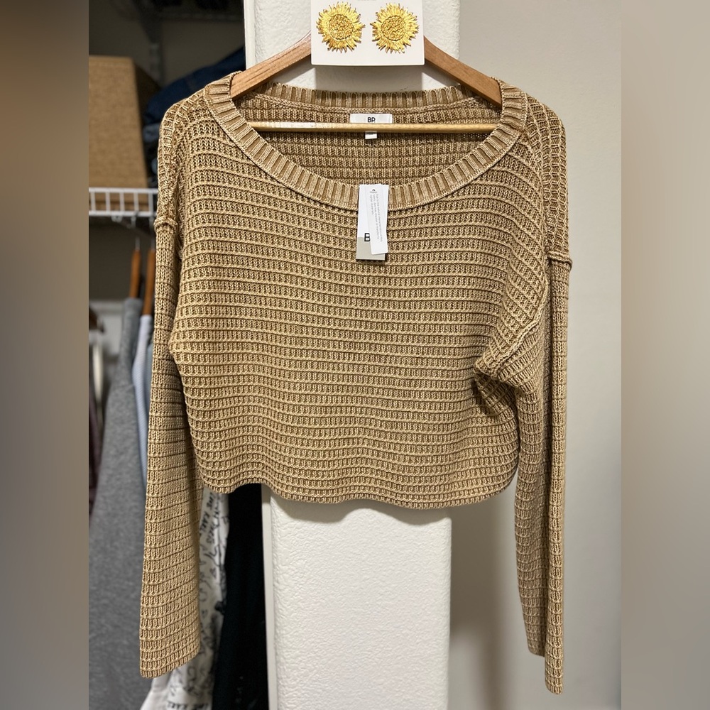 BP Textured Crop Top Sweater